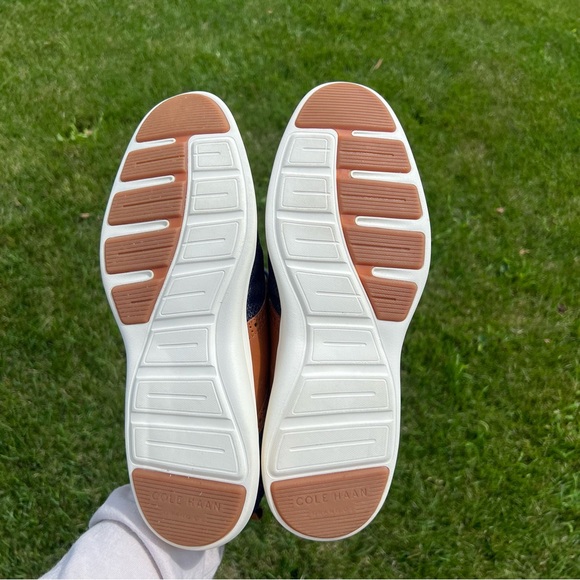 Cole Haan Grand Tour Knit Oxfords C31348 Navy / Brown Size 11 Men’s - Picture 2 of 8